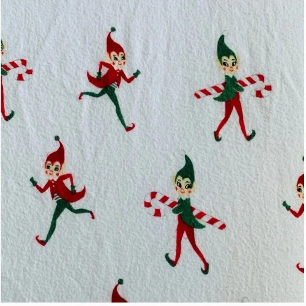 Pottery Barn Kids Holiday Elf Pillowcases Set of 2 Christmas Sheets Bedding